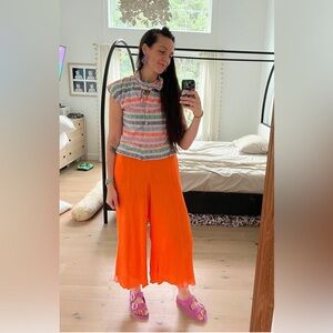 Mara Hoffman Bold Orange Flowy Pants